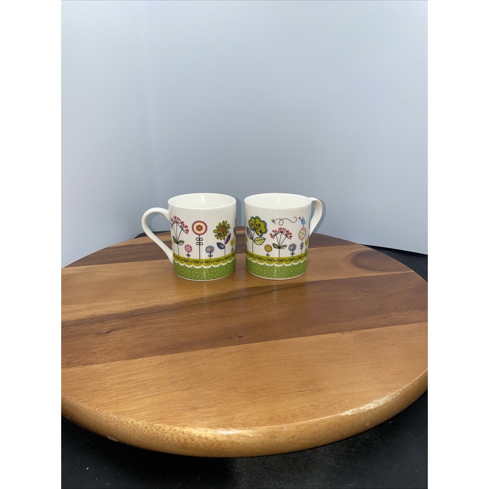 2-3" Leizhen Ceramics New Bone‎ China Cups With Whimsical Flowers And Birds